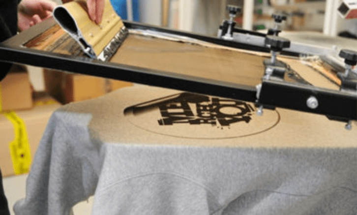 Machine doing Screen Printing