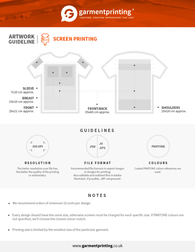 Artwork Guideline for screen printing