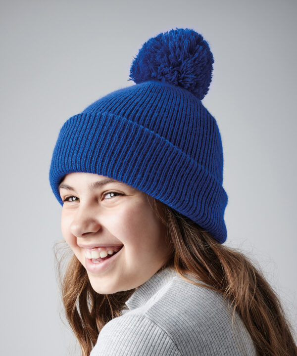 Beechfield - Junior reflective bobble beanie