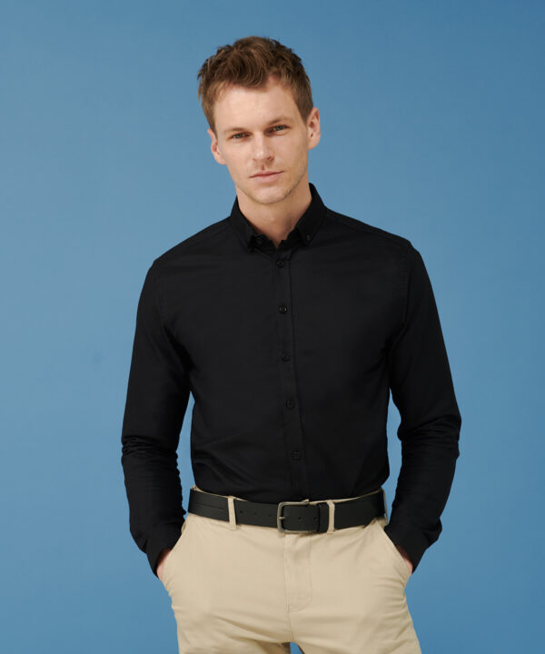 Henbury - Modern long sleeve Oxford shirt