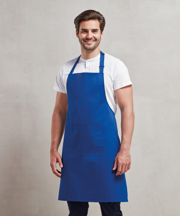 Premier - Colours bib apron with pocket