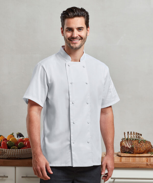 Premier - Chefs Coolchecker® short sleeve jacket