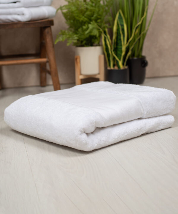 Towel City - Organic bath sheet with printable border