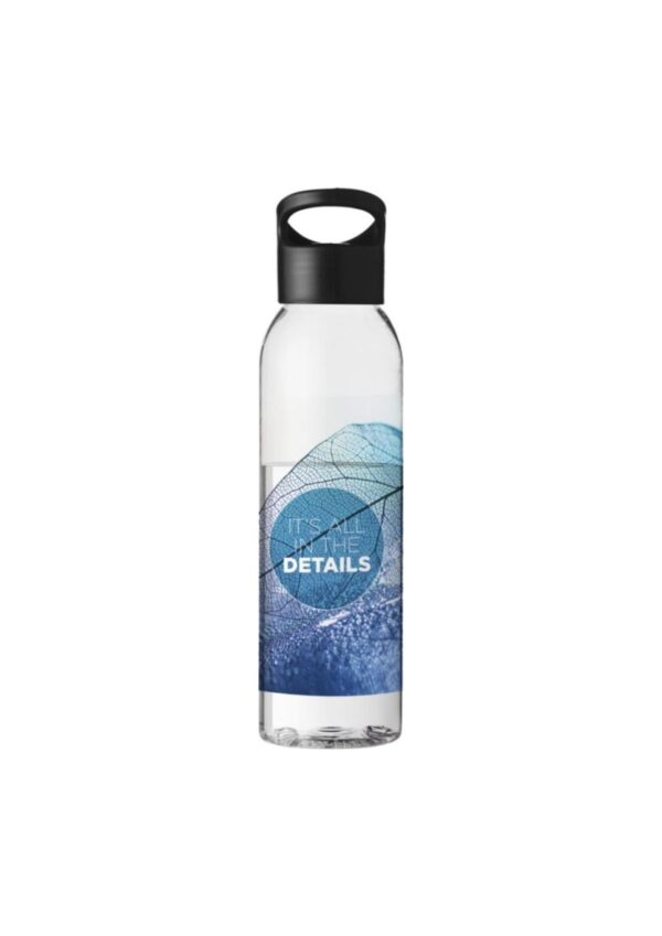 360° Brand it digital - Decorated Sky Tritan™ water bottle - Transparent clear / Solid black