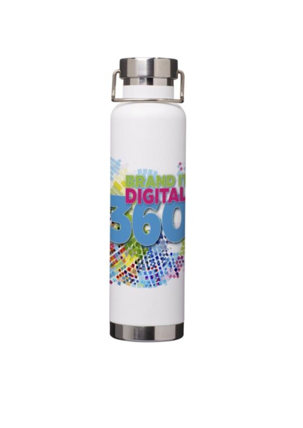 360° Brand it digital - Decorated Thor water bottle - White