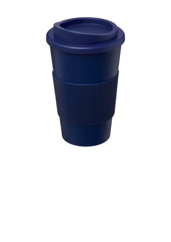 Americano® 350 ml insulated tumbler with grip - Dark blue