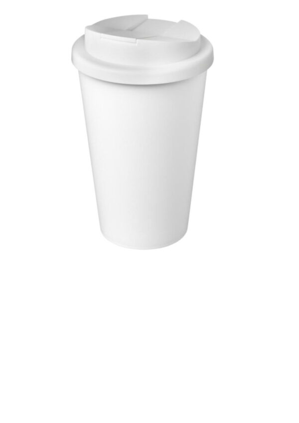 Americano® Eco 350 ml recycled tumbler with spill-proof lid - White