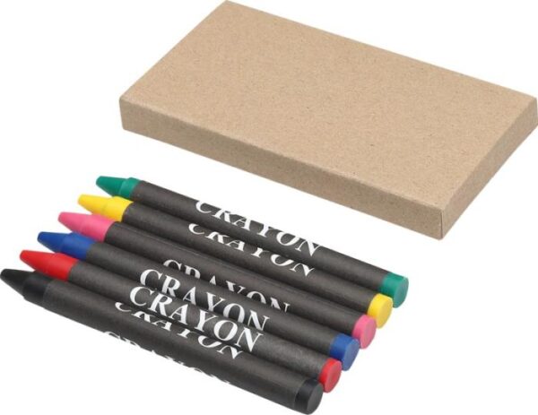 Ayo 6-piece coloured crayon set - Natural