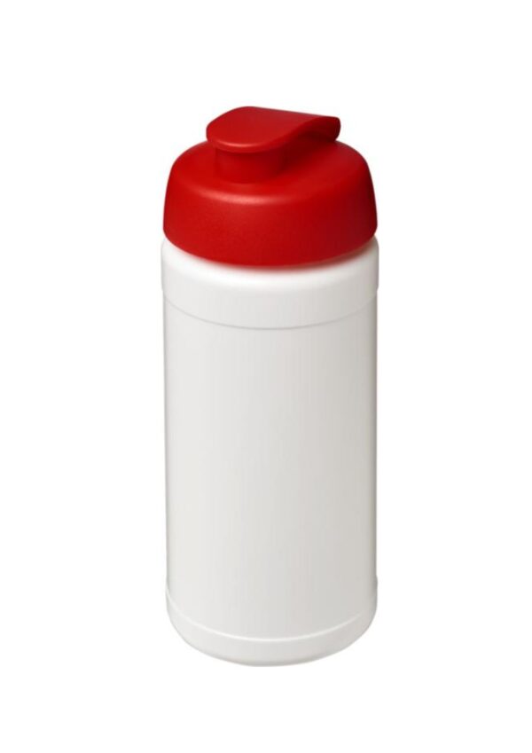 Baseline 500 ml recycled sport bottle with flip lid - White / Red