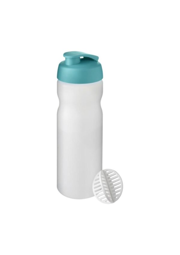 Baseline Plus 650 ml shaker bottle - Aqua / Frosted clear