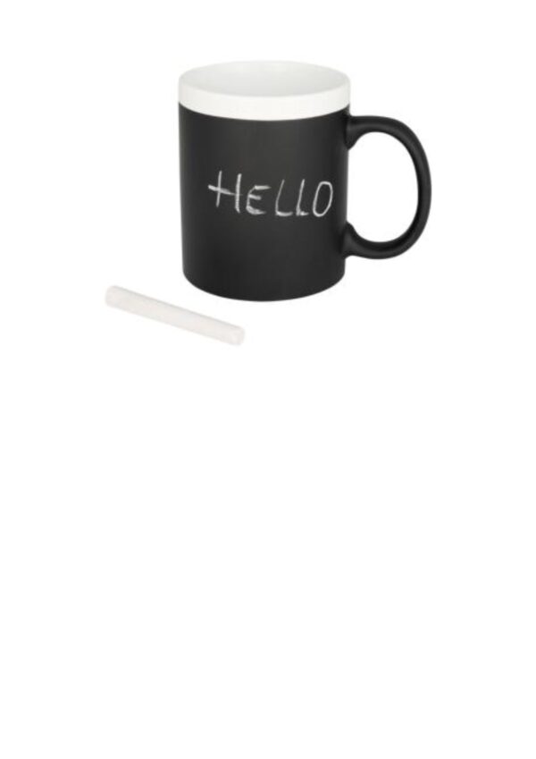 Chalk-write 330 ml ceramic mug - White