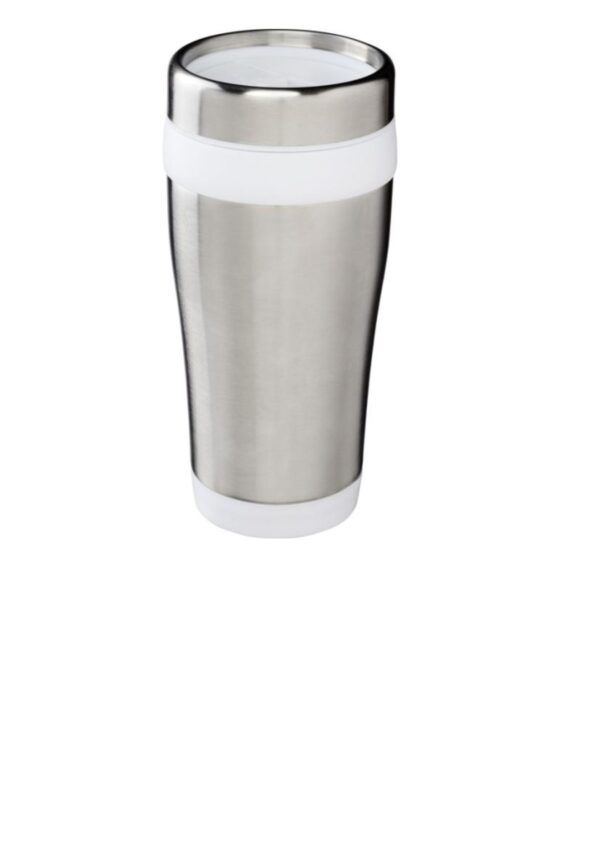 Elwood 410 ml RCS certified recycled stainless steel insulated tumbler - White