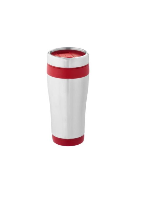 Elwood 410 ml insulated tumbler - Silver / Red