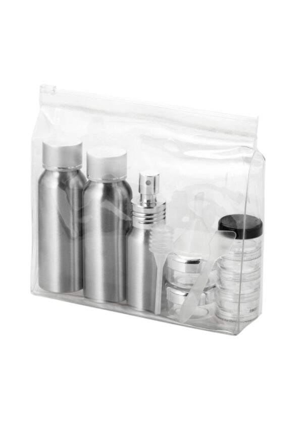 Frankfurt airline approved travel bottle set - Silver