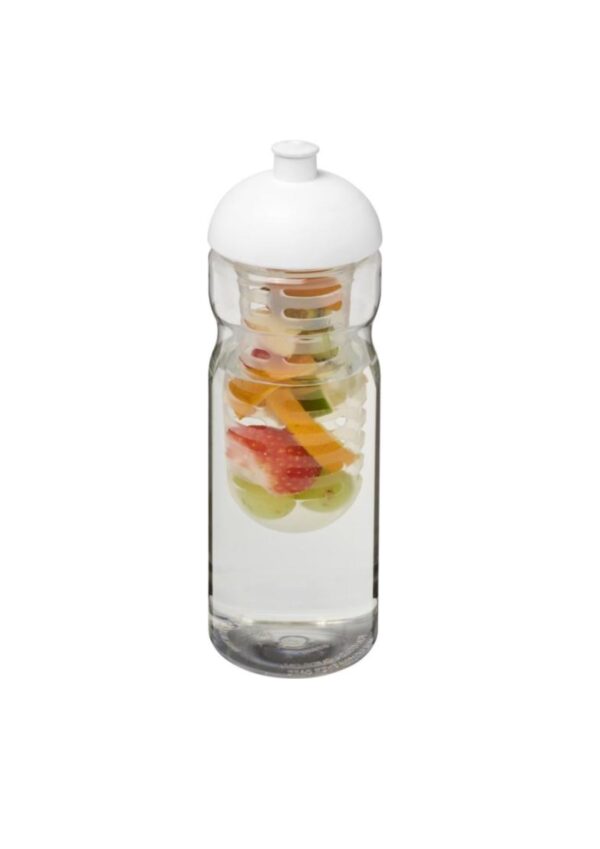 H2O Active® Base 650 ml dome lid sport bottle & infuser - Transparent / White