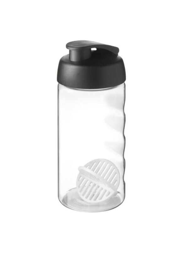 H2O Active® Bop 500 ml shaker bottle - Solid black / Transparent