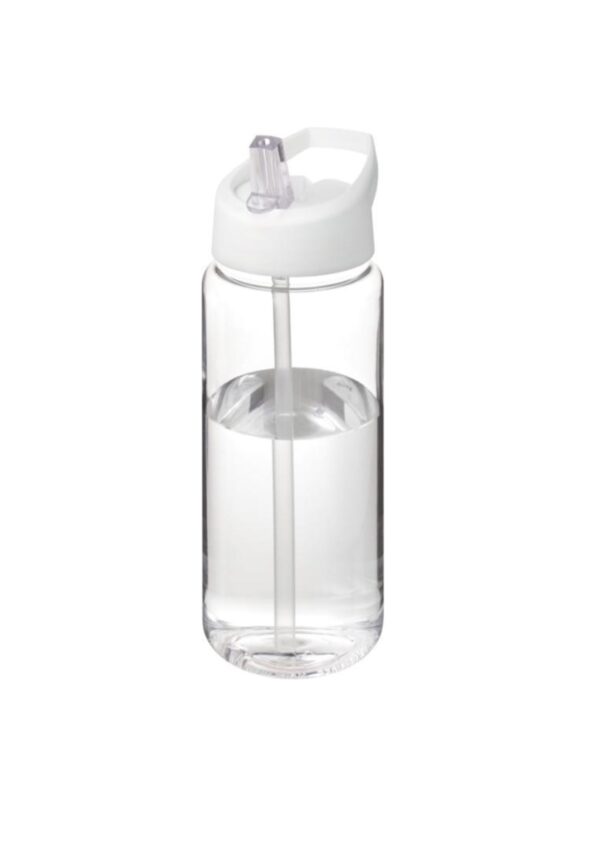 H2O Active® Octave Tritan™ 600 ml spout lid sport bottle - Transparent clear / White