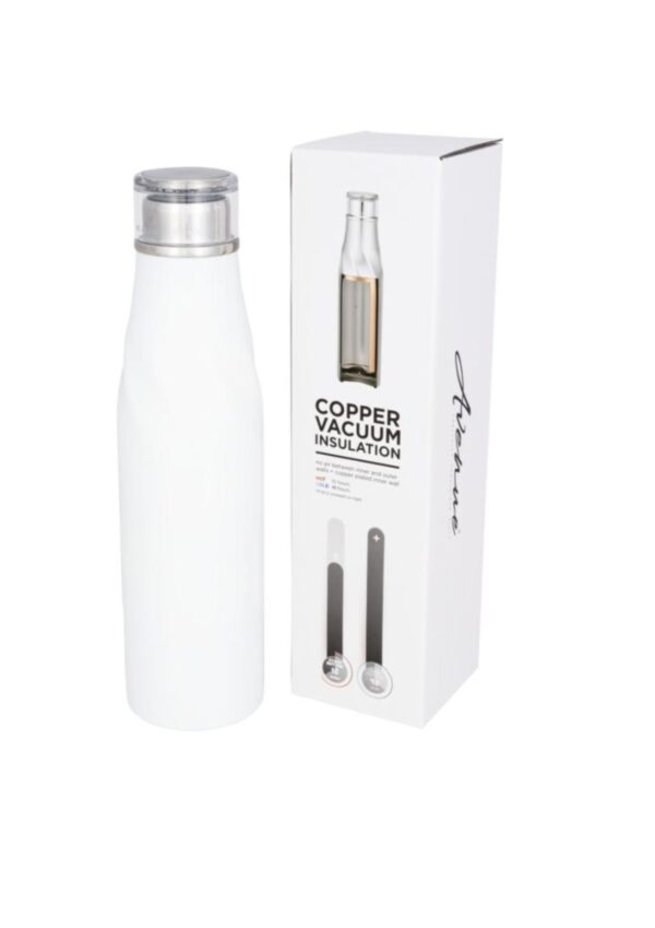 Hugo 650 ml seal-lid copper vacuum insulated bottle - White