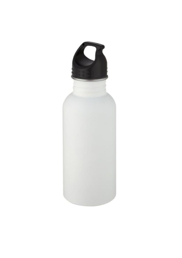 Luca 500 ml stainless steel water bottle - White