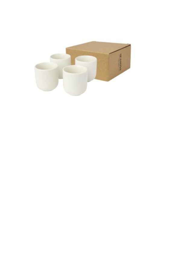 Male 4-piece 90 ml espresso cup - White