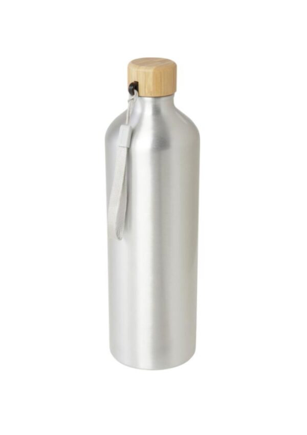 Malpeza 1000 ml RCS certified recycled aluminium water bottle - Silver