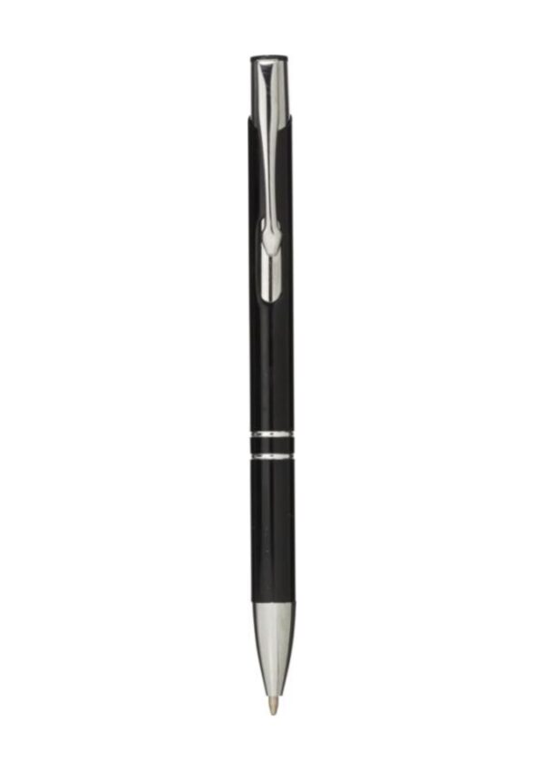 Moneta aluminium click ballpoint pen - Solid black