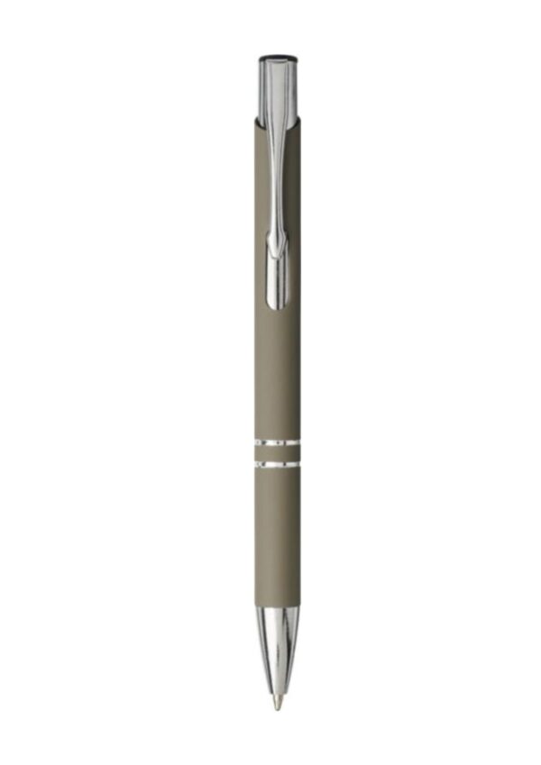 Moneta soft touch ballpoint pen - Dark grey