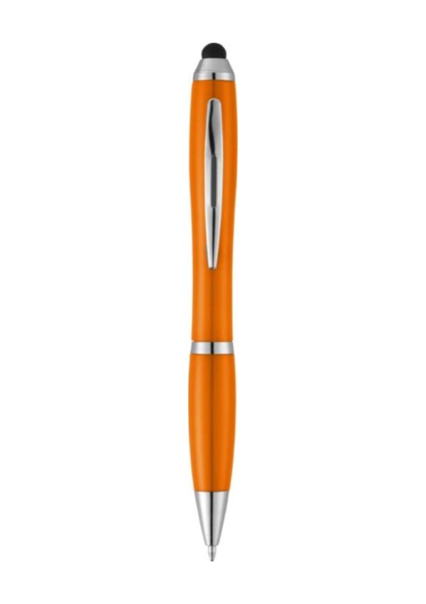 Nash stylus ballpoint pen with coloured grip - Orange