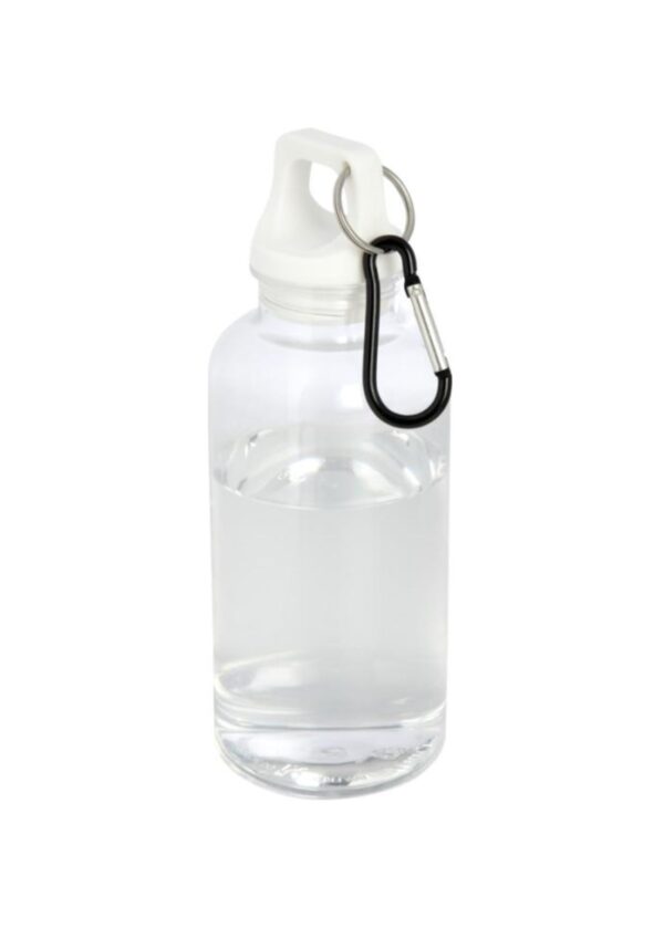 Oregon 400 ml RCS certified recycled plastic water bottle with carabiner - White