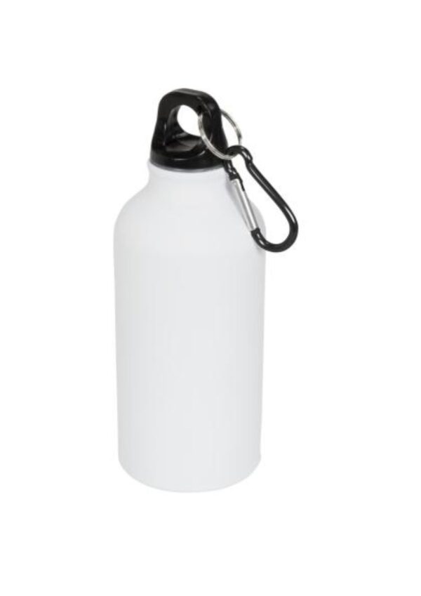 Oregon 400 ml matte water bottle with carabiner - White