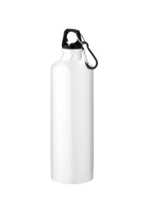 Oregon 770 ml RCS certified recycled aluminium water bottle with carabiner - White