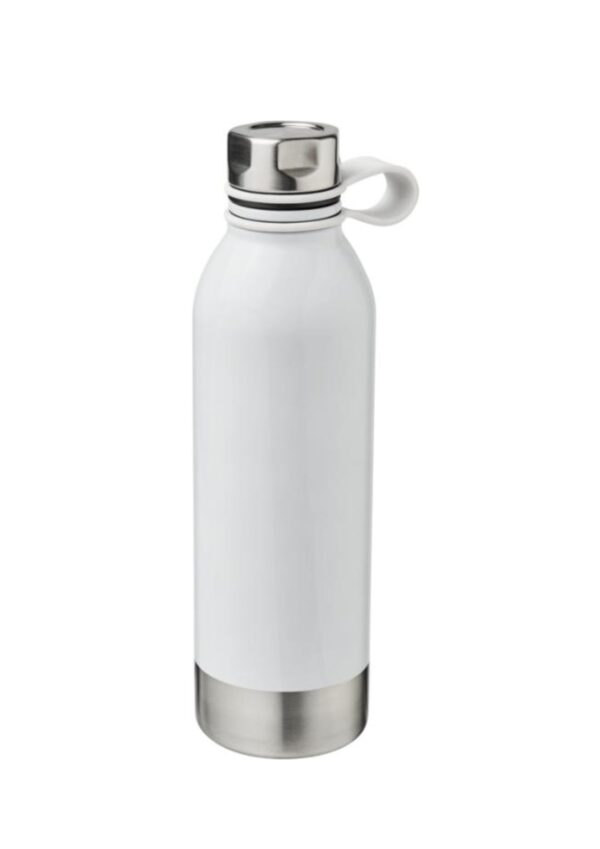 Perth 740 ml stainless steel sport bottle - White