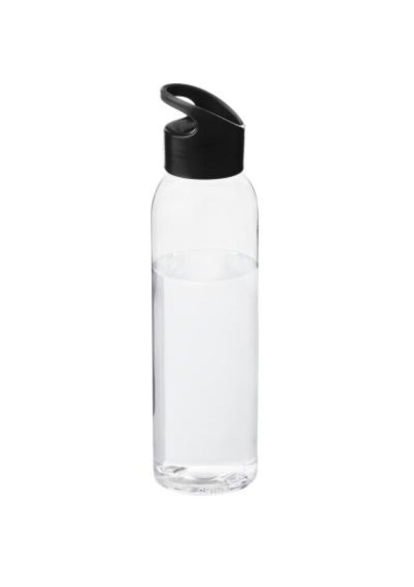 Sky 650 ml Tritan™ colour-pop water bottle - Solid black / Transparent