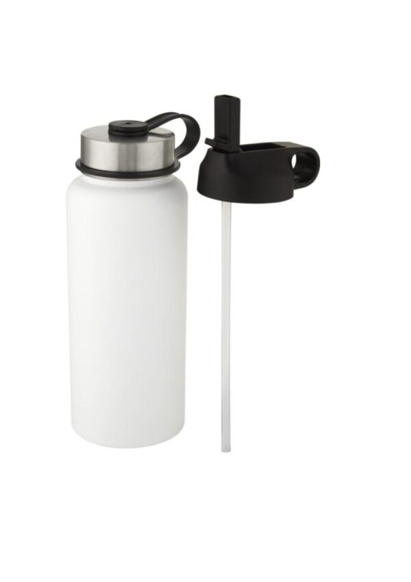 Supra 1 L copper vacuum insulated sport bottle with 2 lids - White