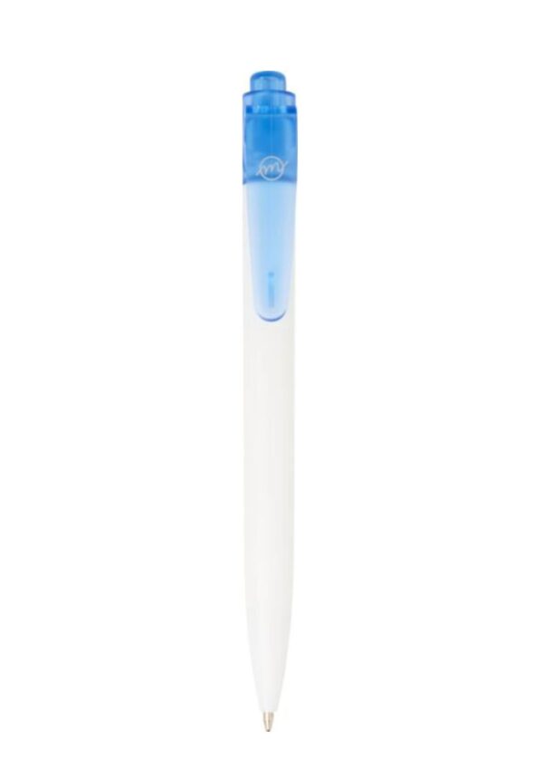 Thalaasa ocean-bound plastic ballpoint pen - Transparent blue / White