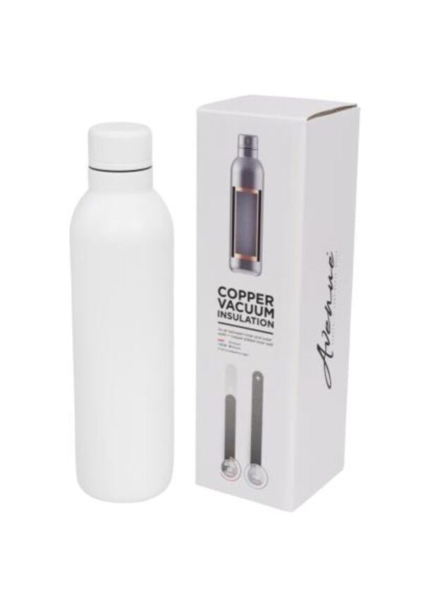 Thor 510 ml copper vacuum insulated water bottle - White