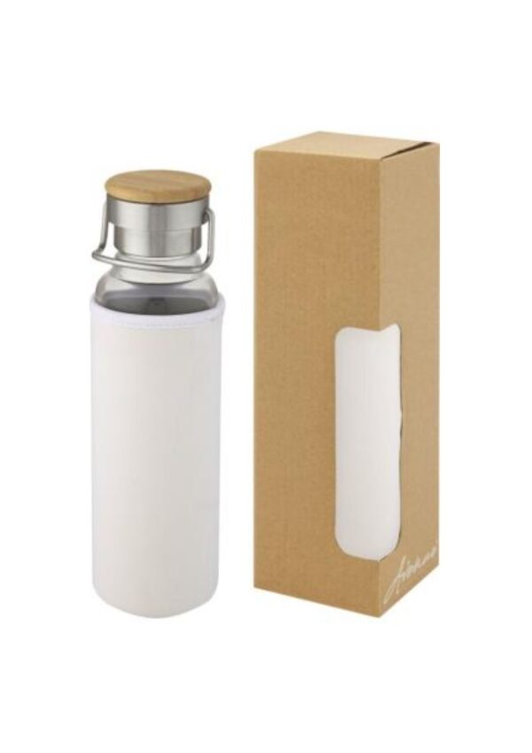 Thor 660 ml glass bottle with neoprene sleeve - White