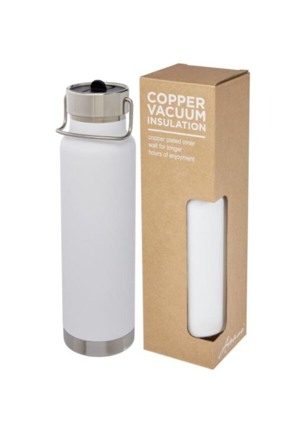 Thor 750 ml copper vacuum insulated sport bottle - White