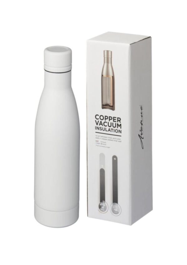 Vasa 500 ml copper vacuum insulated bottle - White