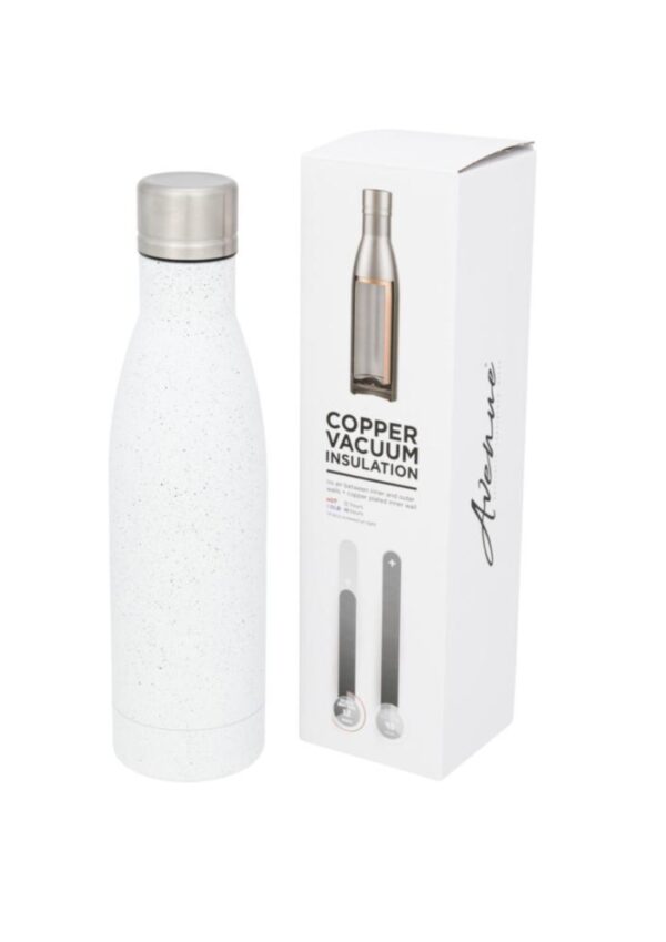 Vasa 500 ml speckled copper vacuum insulated bottle - White